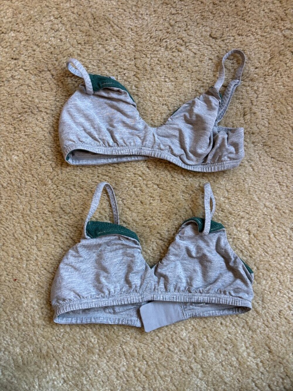 Like New Huha Triangle Bralette Bundle - Grey, Size S
